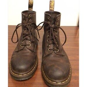 Dr.Martens 1460 Crazy Horse Leather Lace up Boots SZ USM 10 # unisex chunky boot
